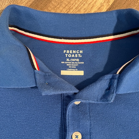 French Toast Navy/Blue Polo‎ Shirts Classic Style Size 14/16 set of 2 - Picture 8 of 8